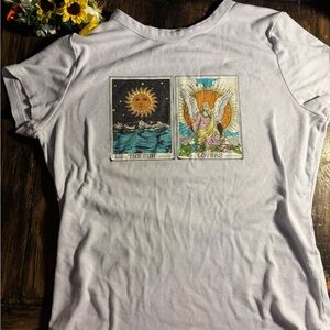 Graphic Tarot Card Print Whimsigoth Women's Top